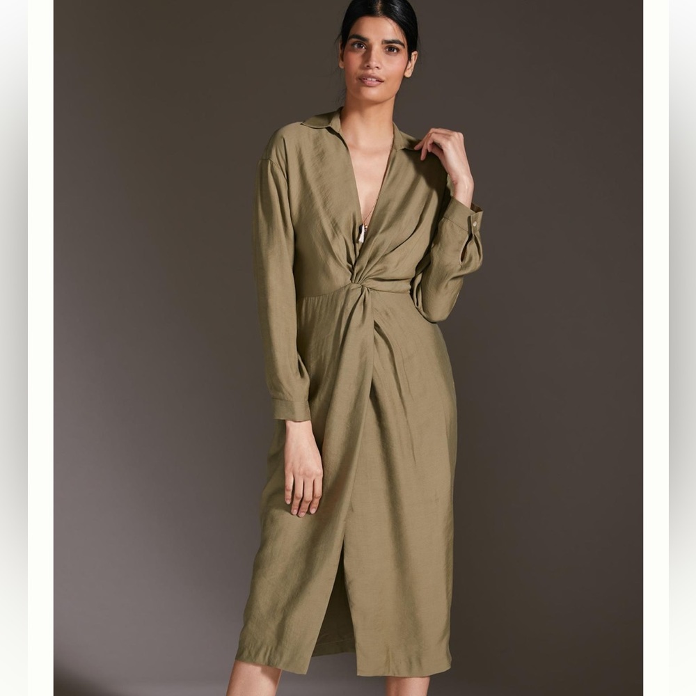Gabriella Twist Waist Shirt Dress NWOT